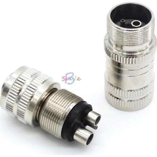1pcs Dental High Speed Handpiece Turbine Adapter from 4 Holes to 2 Holes Changer Connector Tool for Air Motor