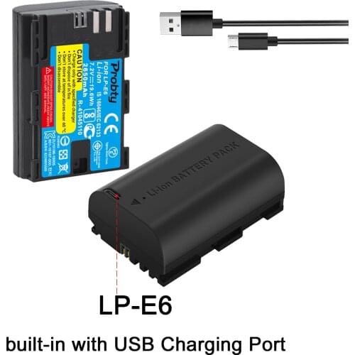 New 2650mAh USB Output LP-E6 LP E6 LPE6 LP E6N Battery for Canon 5D Mark II III 7D 60D EOS 6D 70D 80D EOS 5DS R Cameras