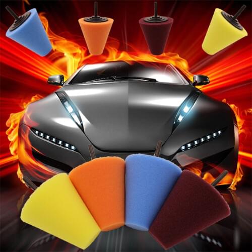 Burnishing Foam Sponge Polishing Cone Ball Buffing Pad Car Wheel Hub