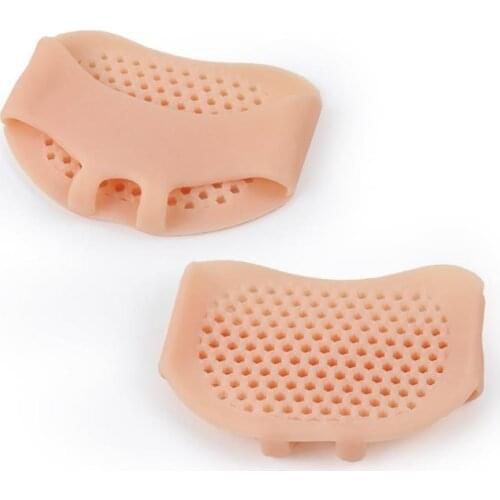 1 Pair Silicone Forefoot Half Yard Pads Breathable High Elastic Forefoot High Heel Shoes Insole Half Yard Pads Foot Care Tools