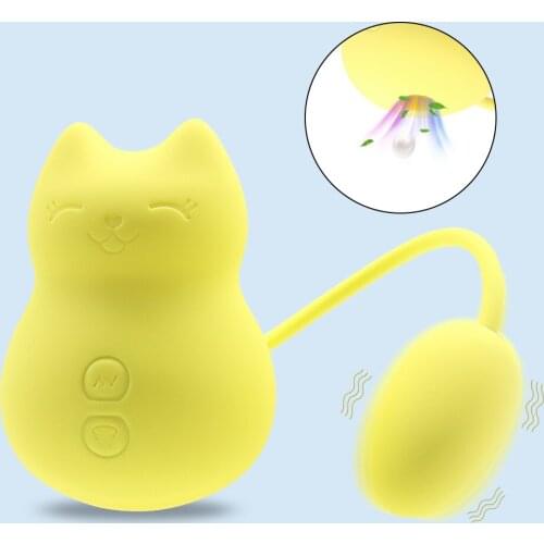 Cute BOSS Cat Vibrator 6+7 Frequency Rechargeable Vibrating Egg Clitoris Genital Stimulator G Spot Massager Sex Toys for Women