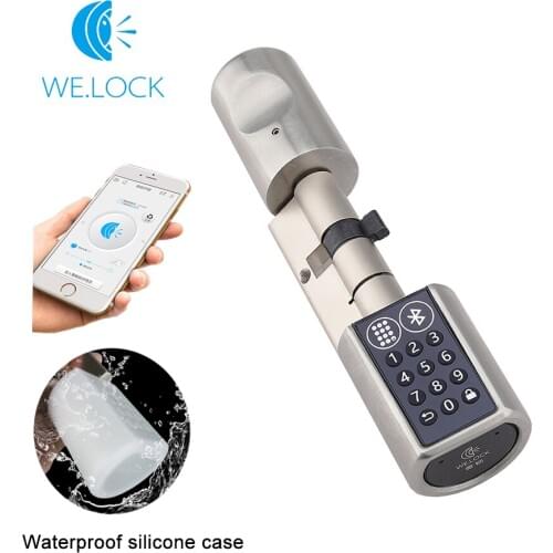 Brand New L6PB Smart Key Lock Cylinder Home Keyless electronic Lock Cylinder Unlock with Code and Bluetooth Mobile App