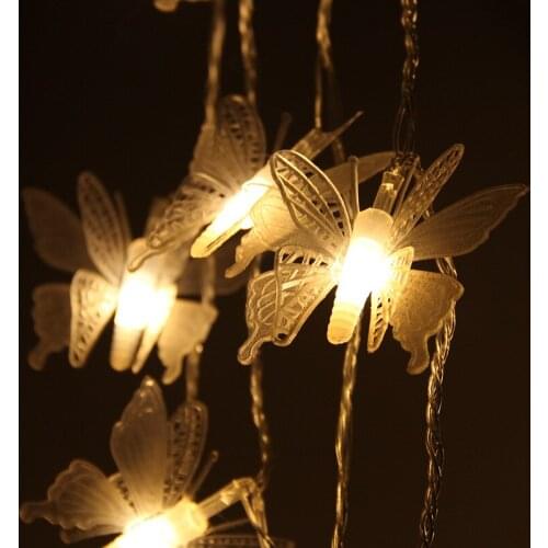 LED lantern flashing light string light butterfly battery box light string wedding holiday string light Christmas light pendant