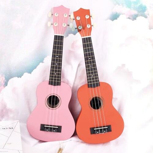 21 Inch Ukulele Solid Color Creative Portable Mini Children Carbon Fiber Composite Material Four Stringed Musical Instrument New