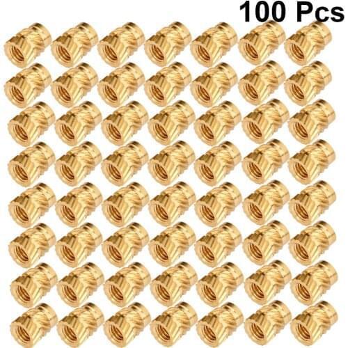 VORON 2.4 100pcs M3 Threaded Insert M3 Brass Insert Nuts Injection Hot-melt Brass Nut M3*5*6 for VORON2.4