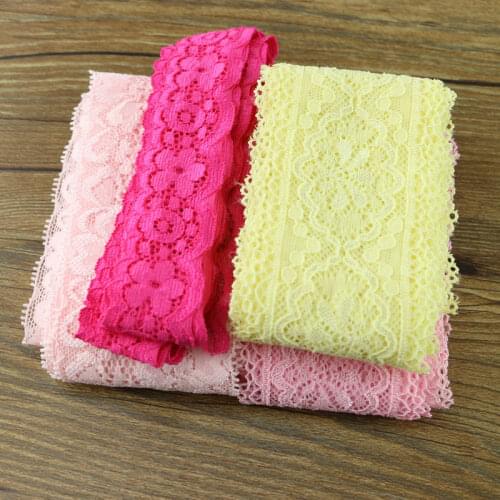 Random delivery 4 yards of pure cotton mixed fabric edge Crochet Lace Ribbon handmade jewelry