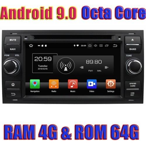 WANUSUAL Android 9.0 Car GPS For Ford Focus Galaxy 2005-2007 Mondeo 2003-2007 S-MAX C-MAX Connect 2007-2009 Form 2005 Fusion DVD