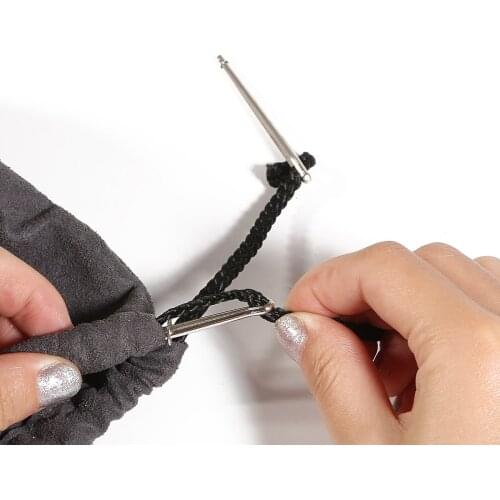2Pcs/bag Stainless Steel Cited Clips Elastic Belt Wearing Rope Weaving Tool Bag Wrap Rope Wearing Sewing Accessories
