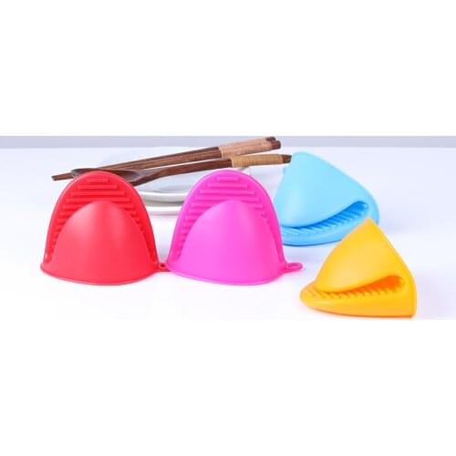 1Pc Silicone Kitchen Organizer Insulated Heat Pot Clips Microwave Oven Gloves Hot Plate Clip Anti-scald Thicken