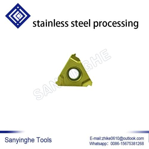 Free shipping high quality 10pcs/lots 8NPT 16NR / 8NPT 16ER cnc carbide turning inserts threading inserts for stainless steel