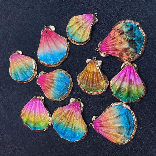 5pcs Color Natural Shell Pendant 30x35-40x55mm for DIY Handmade Jewelry Making Shell Necklace Earrings Jewelry Accessories