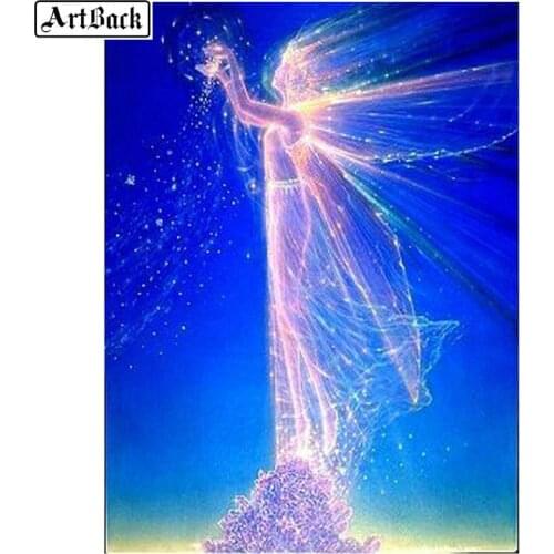 5d diy diamond painting fairy angel elf full square diamond embroidery full round drill decorative painting