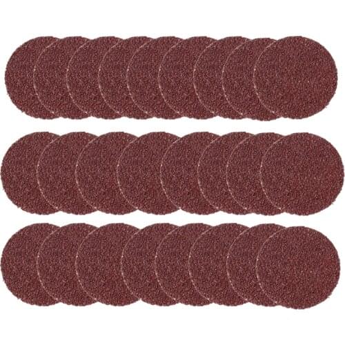 25PCS 36 Grit Roll Lock Sanding Roloc Disc 2'' /50mm R-Type Abrasive Sanding Pads For Metal Processing Polishing
