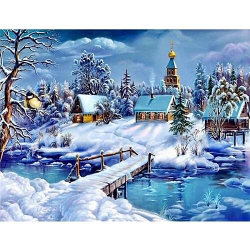 Diamond painting 5D diy Winter Chaletvcross-stitch rhinestone diamond Mosaic embroidery painting home decorative art