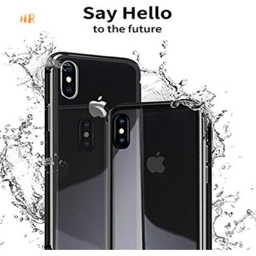 Luxury Magnetic Adsorption Phone Case For iPhone X XS Max XR 8 7 6 s Plus Metal Magnet Absorption Tempered Glass Flip Cover Capa