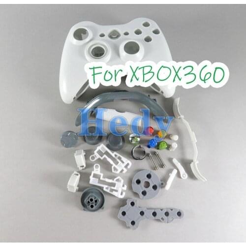8sets For Xbox360 Wired Controller Housing Shell Cross Button Whole Housing Cover Case for Xbox 360 Joystick Black White