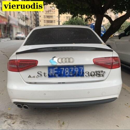 For Audi S4 A4 B8 B8.5 4 door sedan HK style high kick high quality carbon fiber rear wing Roof rear box decorated spoiler