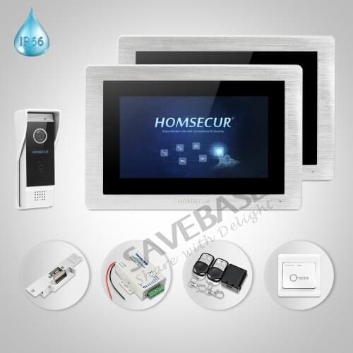 HOMSECUR 7" Wired Video&Audio Home Intercom CCTV Camera Supported for Apartment BC031-B+BM714-S