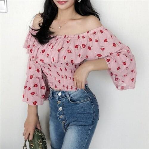 Блузки с принтом JUNSRM China At AliExpress