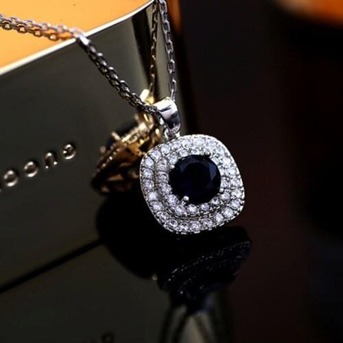 Classical White / Rose Gold Color Zircon Choker Necklace Women Double Halo Micro Cubic Zirconia Necklaces & Pendants LN2079