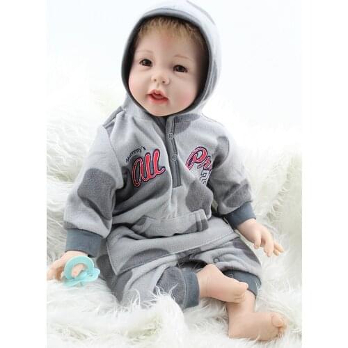 22 Inch 55CM Reborn Baby Dolls Lifelike Soft Silicone Vinyl Newborn Babies Fashion Doll Kids Classic Toys Children Gifts
