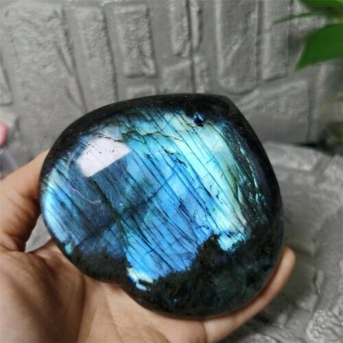 Labradorite Heart Moonstone Positive Energy Reiki Gems Crystals Healing