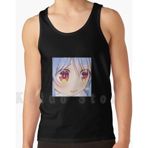 Peko tank tops vest 100% Cotton Pekora Hololive Homolive Bunny Rabbit Bunny Girl Girls Cat Ear Animal Ear Japan Anime