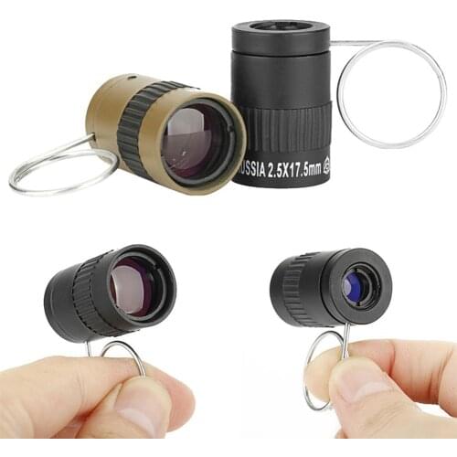 2.5X17.5mm Outdoor Sport Mini Portable Finger Ring Monocular Telescope