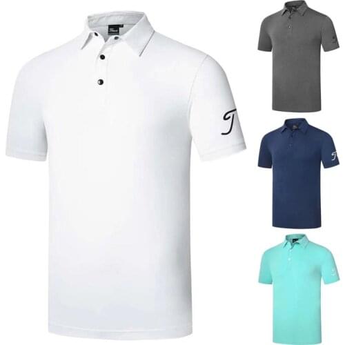 Multi-color Summer golf clothing mens short-sleeved T-shirt outdoor quick-drying POLO shirt sports and leisure GOLF shirt