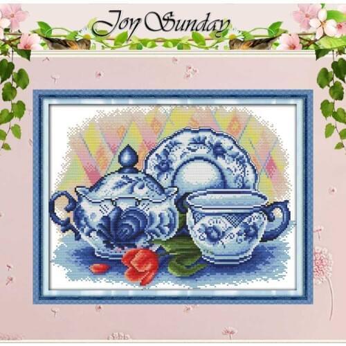 The Celadon Teapot Counted Cross Stitch 11CT 14CT Cross Stitch Sets Wholesale Chinese Cross-stitch Kits Embroidery Needlework