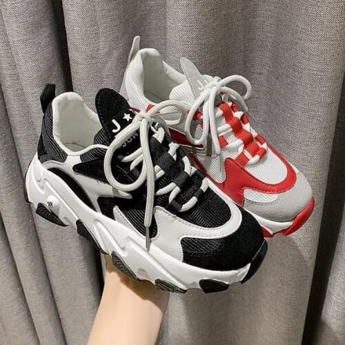 New Fashion Korean-Style Net Red Ins Shoes Womens Muffin Color Matching Womens Shoes