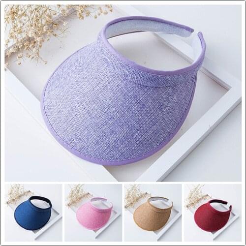 New Arrival Unisex Summer Casual Empty Top Caps Sunhats Fashion Solid Baseball Cap Outdoors Sun Hats Breathable Sun Visor Hat