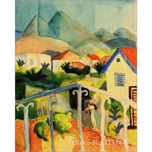 Buy a painting St Germain neaar Tunis August Macke home decor High quality Hand painted