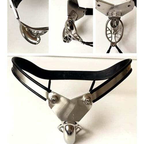 Manyjoy Stainless Steel Chastity Belt Slave BDSM Bondage Fetish Lockable Penis Restraint Device Sex For Men