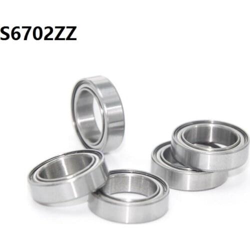 20pcs/lot S6702ZZ S6702 ZZ Ball bearing 15*21*4mm Stainless Steel Deep Groove Ball Bearing 15x21x4mm