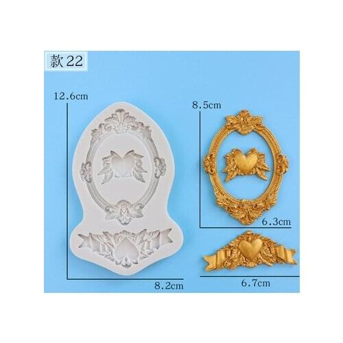 Love Leaf Photo Frame Silicone Fondant Mold For DIY Cake Pastry Chocolate Dessert Lace Decoration Kitchen Baking Tool