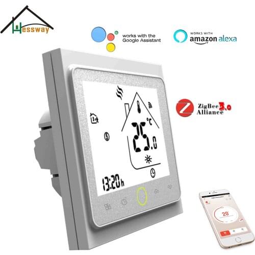 HESSWAY Temperature Controller Thermostat ZIGBEE Google for Family Intelligence Heating System TUYA WIFI ON/OFF Controller