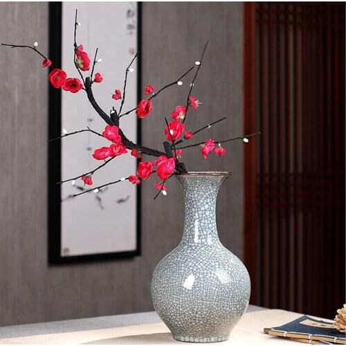 YILUNXI desktop flower arrangement handmade ceramic simple Chinese modern decorative jewelry household craft in gray color