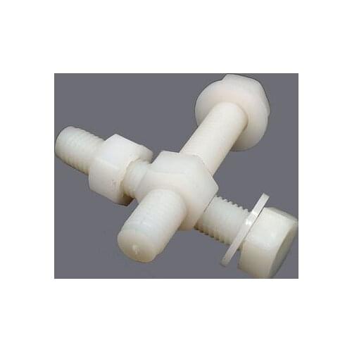 1pcs M16 hexagon screws PA66 outer hex combination screws plastic insulation screw suit bolt white color 30mm-200mm long