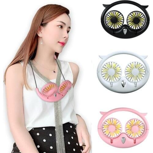 1 PCS Portable Hanging Neck Fan 1200mAh Battery Operated Hands Free with 3 Speeds for Home Office Outdoor Travel Wholesale X1