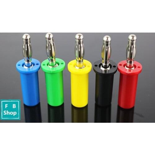 1pcs Integrated copper 4mm banana plug fixed high voltage panel plug banana plug socket 4mm