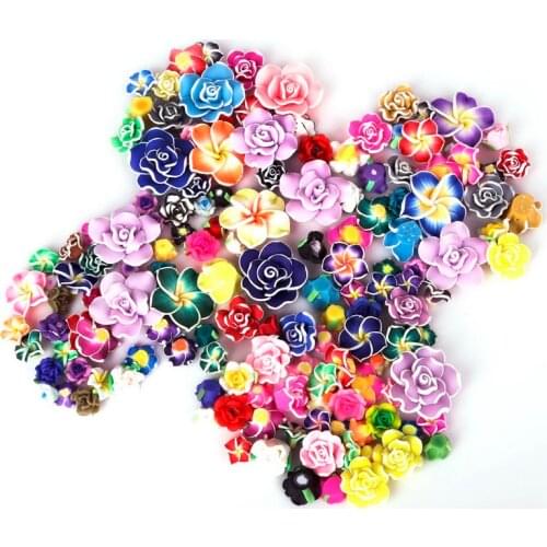 10pcs Handmade Soft Polymer Clay Egg Flower For DIY Necklace Bracelet Earring Jewelry Findings Making Apparel Accessory