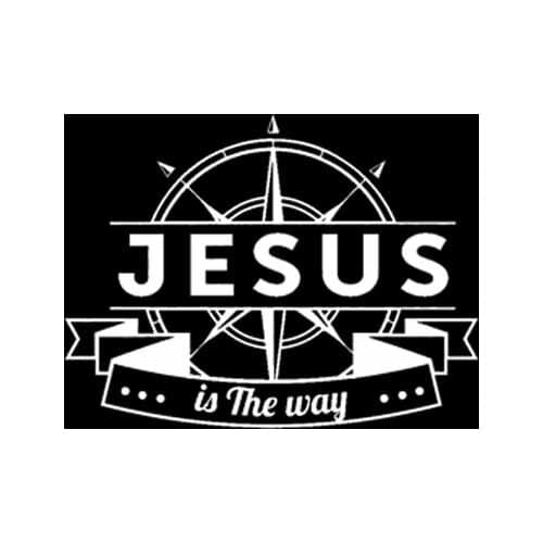 17.8CM*13.4CM Jesus Is The Way Vinyl Car Motorcycle Sticker Decals Black Silver C13-000107