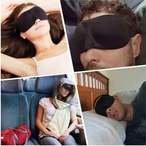 2021 New Travel 3d Eye Mask Sleep Soft Padded Shade Cover Rest Blindfold Sleeping Relax Cover Ice Silk