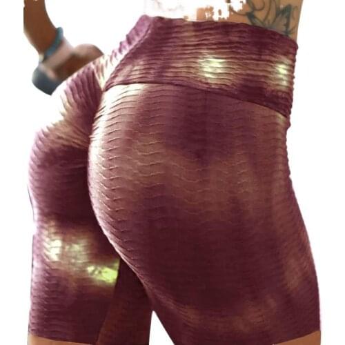 BAMBOOBOY New Women Tie Dye Workout Hip Lifting Fitness Gym Wear Yoga Pants Leggings for High Waisted Nude Feel ZL1608