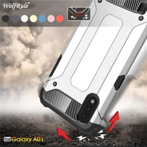 Case Samsung Galaxy A01 Case Wrapped Armor Hybrid Capa Case For Samsung Galaxy A01 Capa Cover Samsung A01 A015F/DS A015G/DS 5.7"