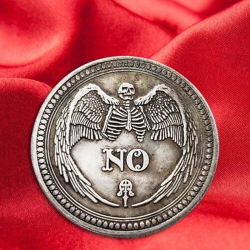 Yes or No Skull Commemorative Coin Souvenir Challenge Collectible Coins Collection Art Craft In Gods Hands
