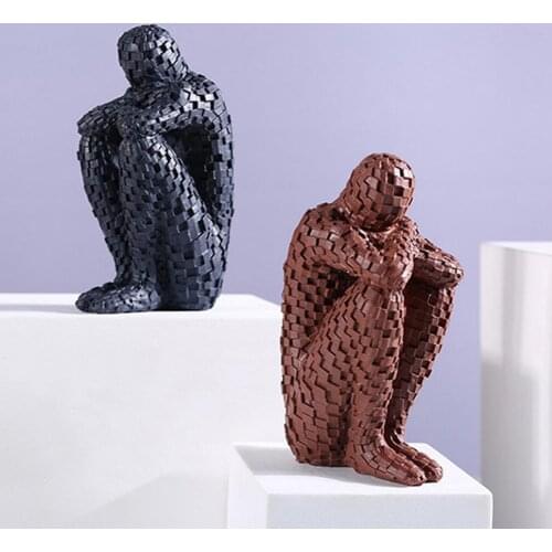 Decorative Beautiful Exquisite Details Thinker Sculpture Eye-catching Thinker Sculpture Fracture-resistant for Outdoor