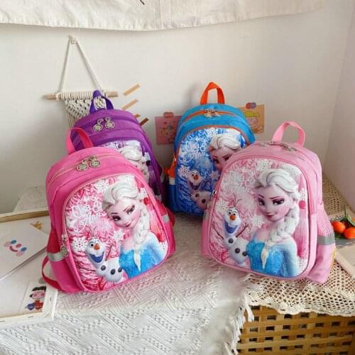 Disney Kindergarten Schoolbag Frozen Girl Backpack Baby Elsa Children Backpack Kid Schoolbag Backpack