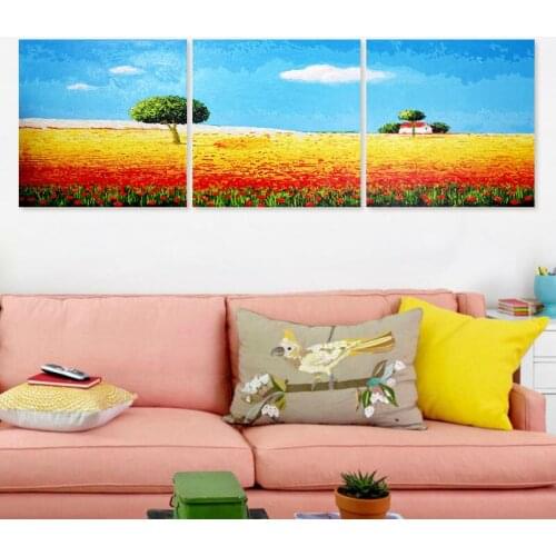 Diy oil painting flowers and Bright Sunny Sky coloring by numbers home decor for living room diy digital painting